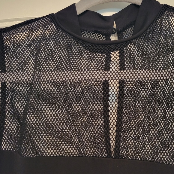 Sleeveless black mesh bosysuit - Picture 3 of 5